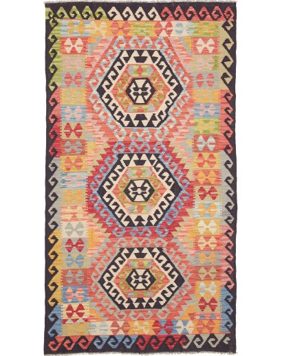 Tappeto Kilim Afghanistan marrone grigio 120x221