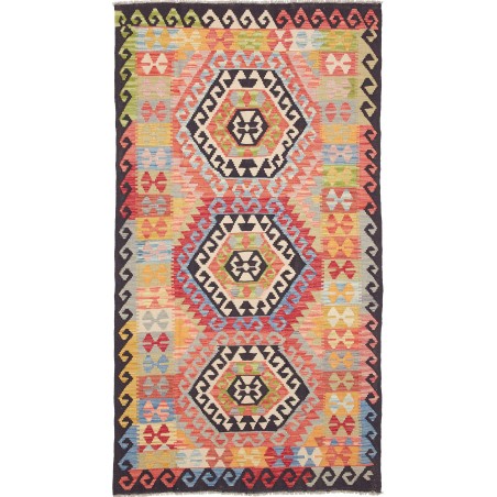 Tappeto Kilim Afghanistan marrone grigio 120x221