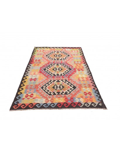 Tappeto Kilim Afghanistan marrone grigio 120x221