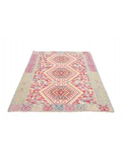 Tappeto Kilim Afghanistan beige rosso 125x170