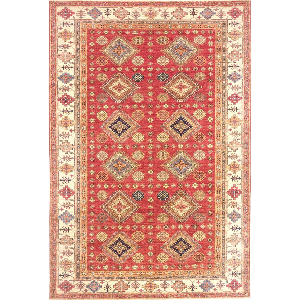 Tappeto Kazak Fine Pakistan arancione 198x298 Tappeto Kazak Fine Pakistan arancione 198x298