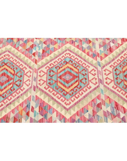 Tappeto Kilim Afghanistan beige rosso 125x170