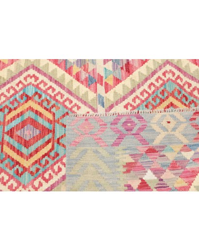 Tappeto Kilim Afghanistan beige rosso 125x170