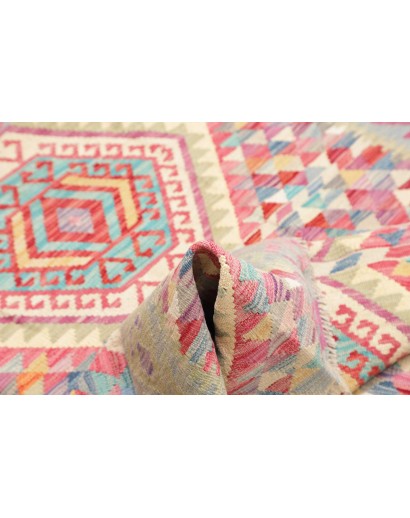 Tappeto Kilim Afghanistan beige rosso 125x170