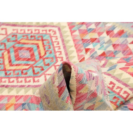 Tappeto Kilim Afghanistan beige rosso 125x170