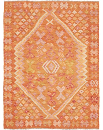 Tappeto Kilim Afghanistan arancione 134x181