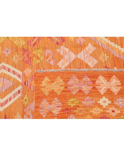 Tappeto Kilim Afghanistan arancione 134x181