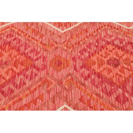 Tappeto Kilim Afghanistan rosso arancione 126x178
