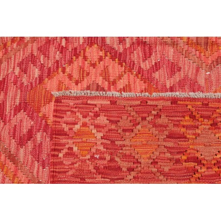 Tappeto Kilim Afghanistan rosso arancione 126x178