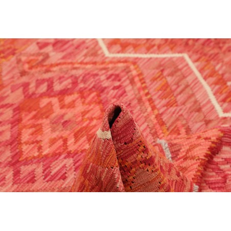 Tappeto Kilim Afghanistan rosso arancione 126x178