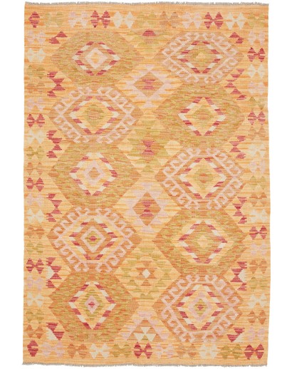 Tappeto Kilim Afghanistan marrone rosso 125x183