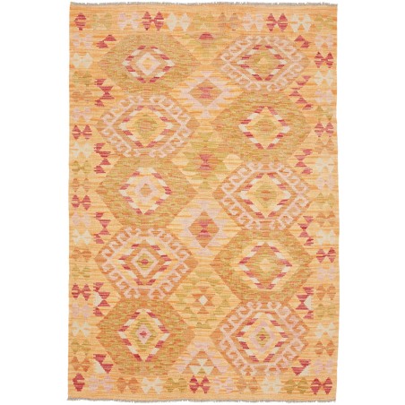 Tappeto Kilim Afghanistan marrone rosso 125x183