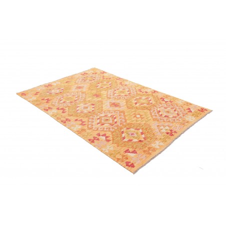 Tappeto Kilim Afghanistan marrone rosso 125x183