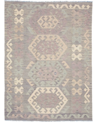 Tappeto Kilim Afghanistan azzurro bianco 126x170
