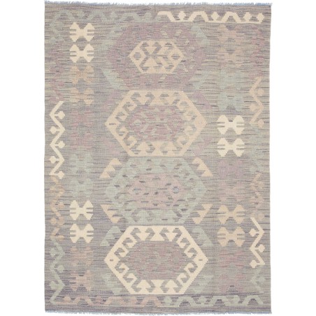 Tappeto Kilim Afghanistan azzurro bianco 126x170