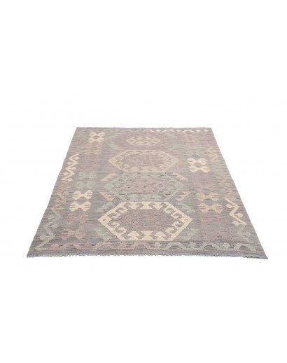 Tappeto Kilim Afghanistan azzurro bianco 126x170