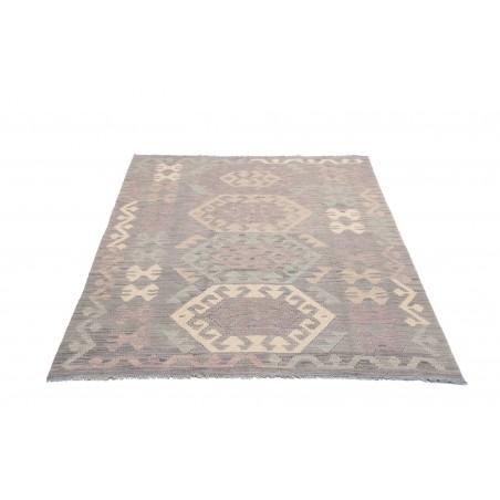 Tappeto Kilim Afghanistan azzurro bianco 126x170