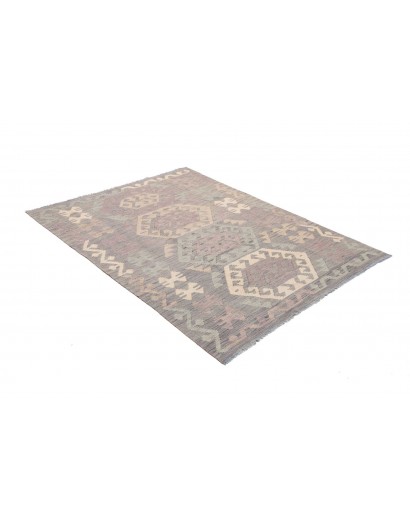 Tappeto Kilim Afghanistan azzurro bianco 126x170