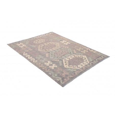 Tappeto Kilim Afghanistan azzurro bianco 126x170