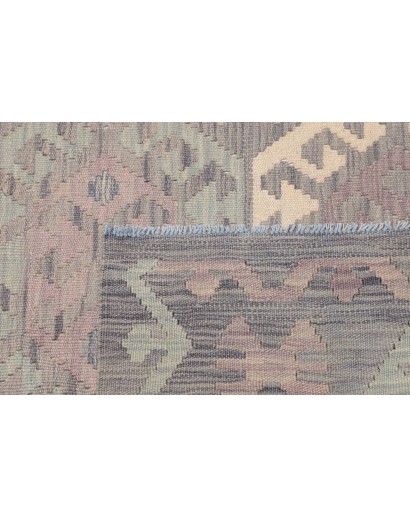 Tappeto Kilim Afghanistan azzurro bianco 126x170