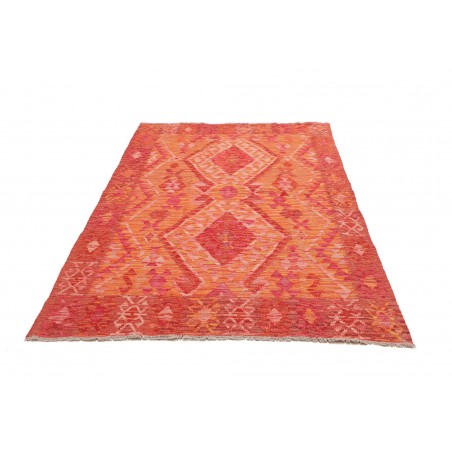 Tappeto Kilim Afghanistan rosso marrone 128x185