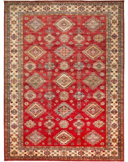 Tappeto Kazak Fine Pakistan marrone grigio 270x363