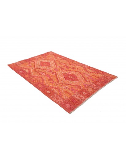 Tappeto Kilim Afghanistan rosso marrone 128x185