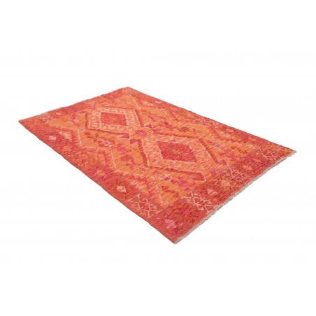 Tappeto Kilim Afghanistan rosso marrone 128x185
