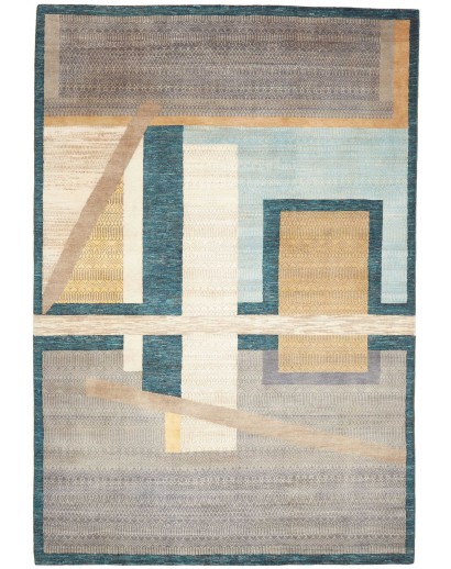 Tappeto Royal Gabbeh Pakistan azzurro grigio 206x300