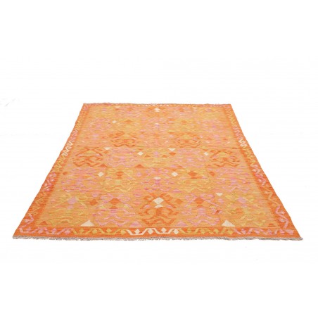 Tappeto Kilim Afghanistan arancione marrone 155x206