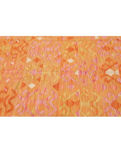 Tappeto Kilim Afghanistan arancione marrone 155x206