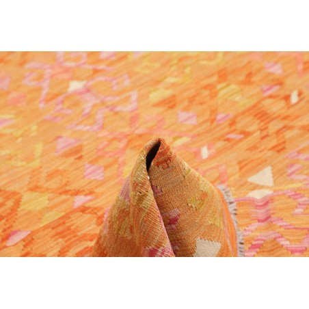 Tappeto Kilim Afghanistan arancione marrone 155x206