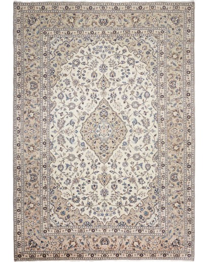 Tappeto Kashan Persia beige bianco 243x345