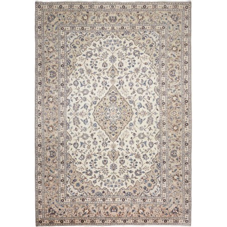 Tappeto Kashan Persia beige bianco 243x345