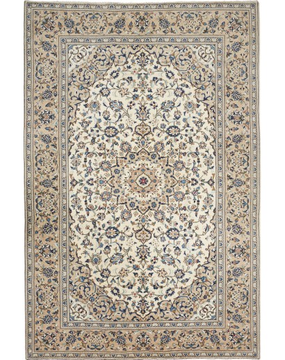 Tappeto Kashan Persia beige grigio 198x306