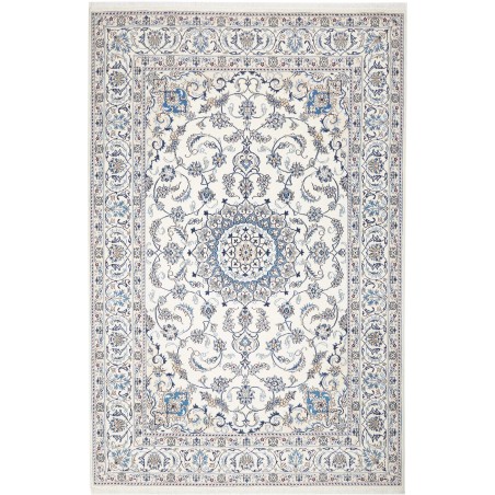 Tappeto Nain Kashmar Persia bianco azzurro 200x300