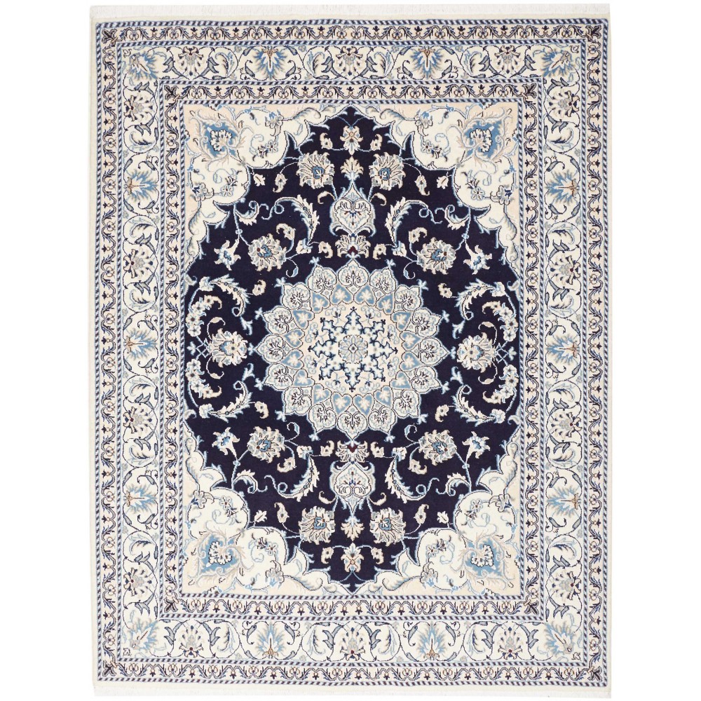 Tappeto Nain Kashmar Persia grigio 148x193 Tappeto Nain Kashmar Persia grigio 148x193