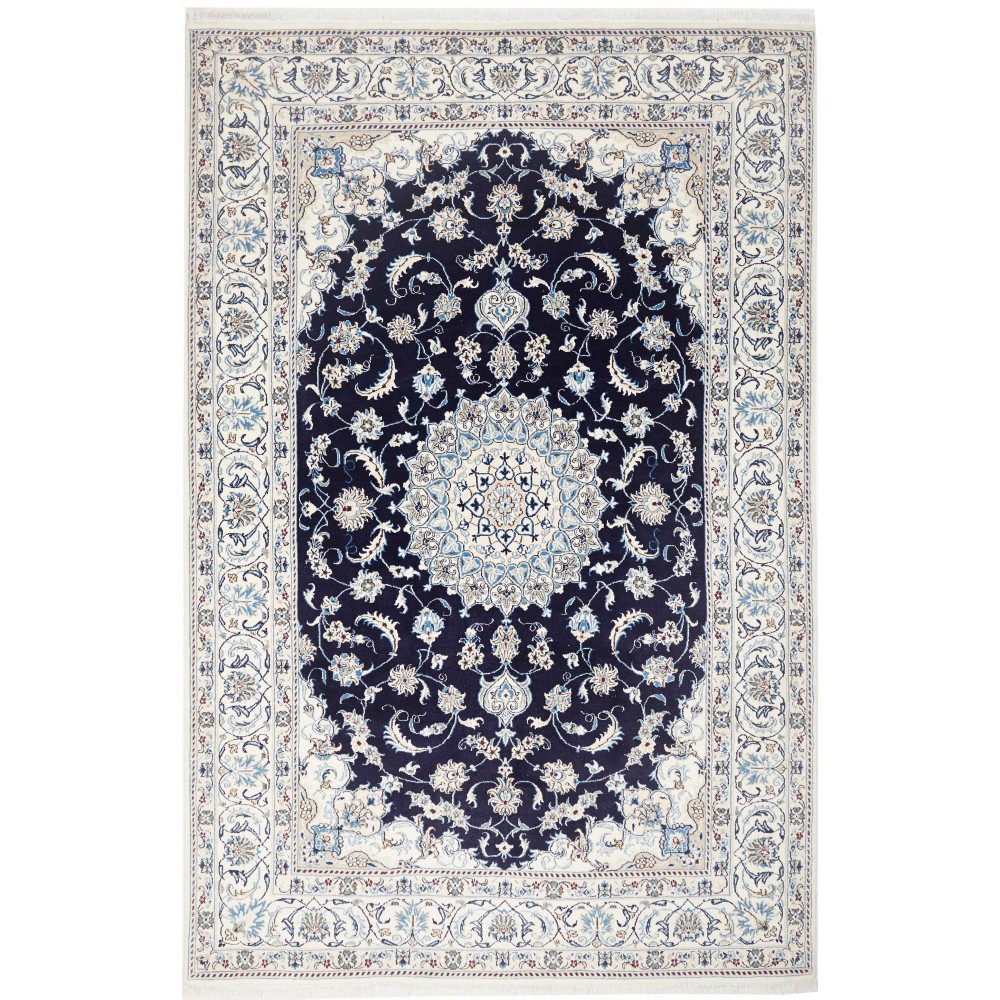 Tappeto Nain Kashmar Persia grigio 198x303 Tappeto Nain Kashmar Persia grigio 198x303