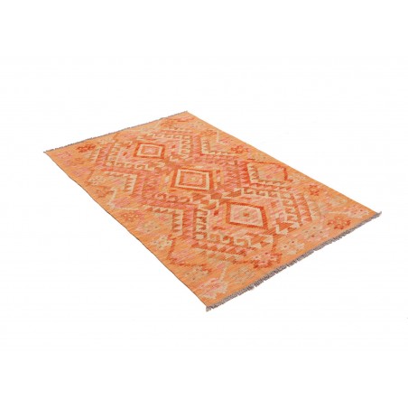 Tappeto Kilim Afghanistan arancione marrone 102x153