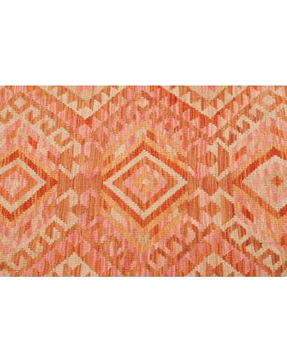 Tappeto Kilim Afghanistan arancione marrone 102x153