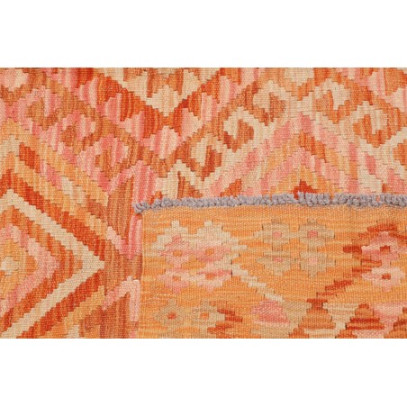 Tappeto Kilim Afghanistan arancione marrone 102x153