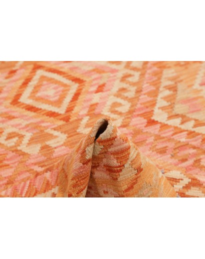 Tappeto Kilim Afghanistan arancione marrone 102x153