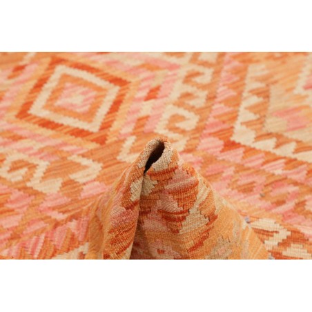 Tappeto Kilim Afghanistan arancione marrone 102x153