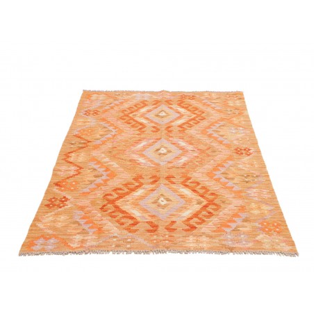 Tappeto Kilim Afghanistan arancione marrone 103x153