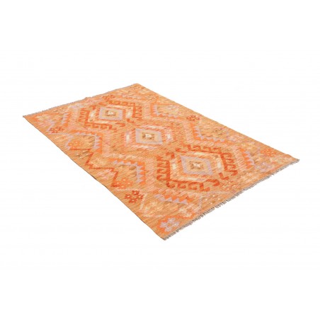 Tappeto Kilim Afghanistan arancione marrone 103x153