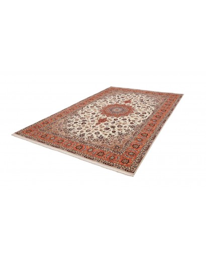 Tappeto Tabriz 50 Raj Persia bianco marrone 202x307