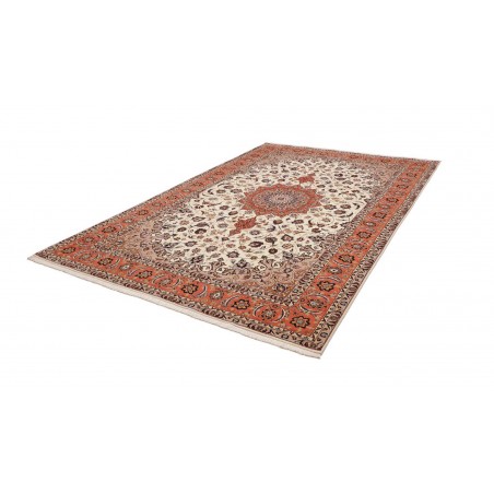 Tappeto Tabriz 50 Raj Persia bianco marrone 202x307