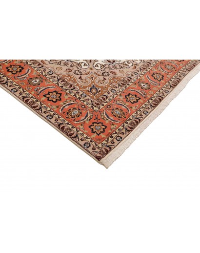 Tappeto Tabriz 50 Raj Persia bianco marrone 202x307