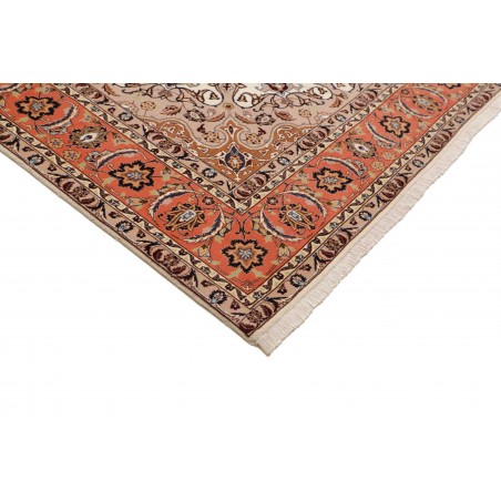 Tappeto Tabriz 50 Raj Persia bianco marrone 202x307