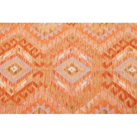 Tappeto Kilim Afghanistan arancione marrone 103x153
